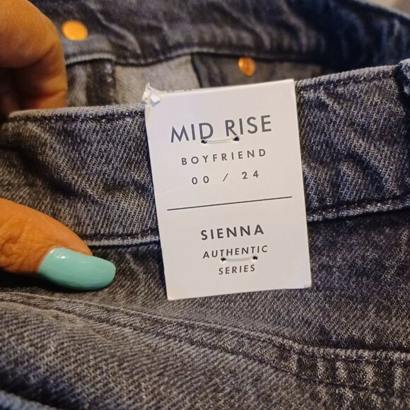 ⭐Lucky Brand Sienna Slim Boyfriend Jean 00/24 Women Mid Rise Metallic Stripes⭐ - Picture 5 of 12